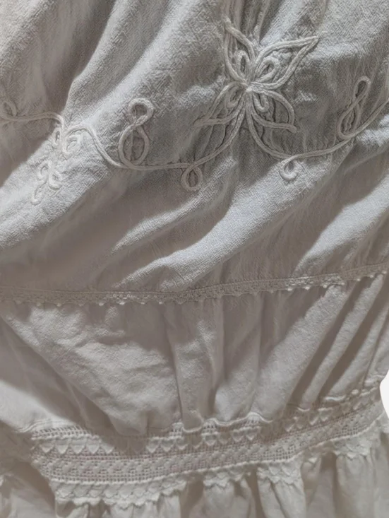 Vintage White Western Boho Maxi Dress (fits S-L) ‼️open to Offers - Picture 3 of 4